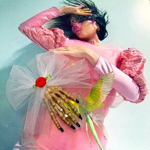 Creepy hair clip skeleton hand hair barrette Day of the Dead Halloween accessory